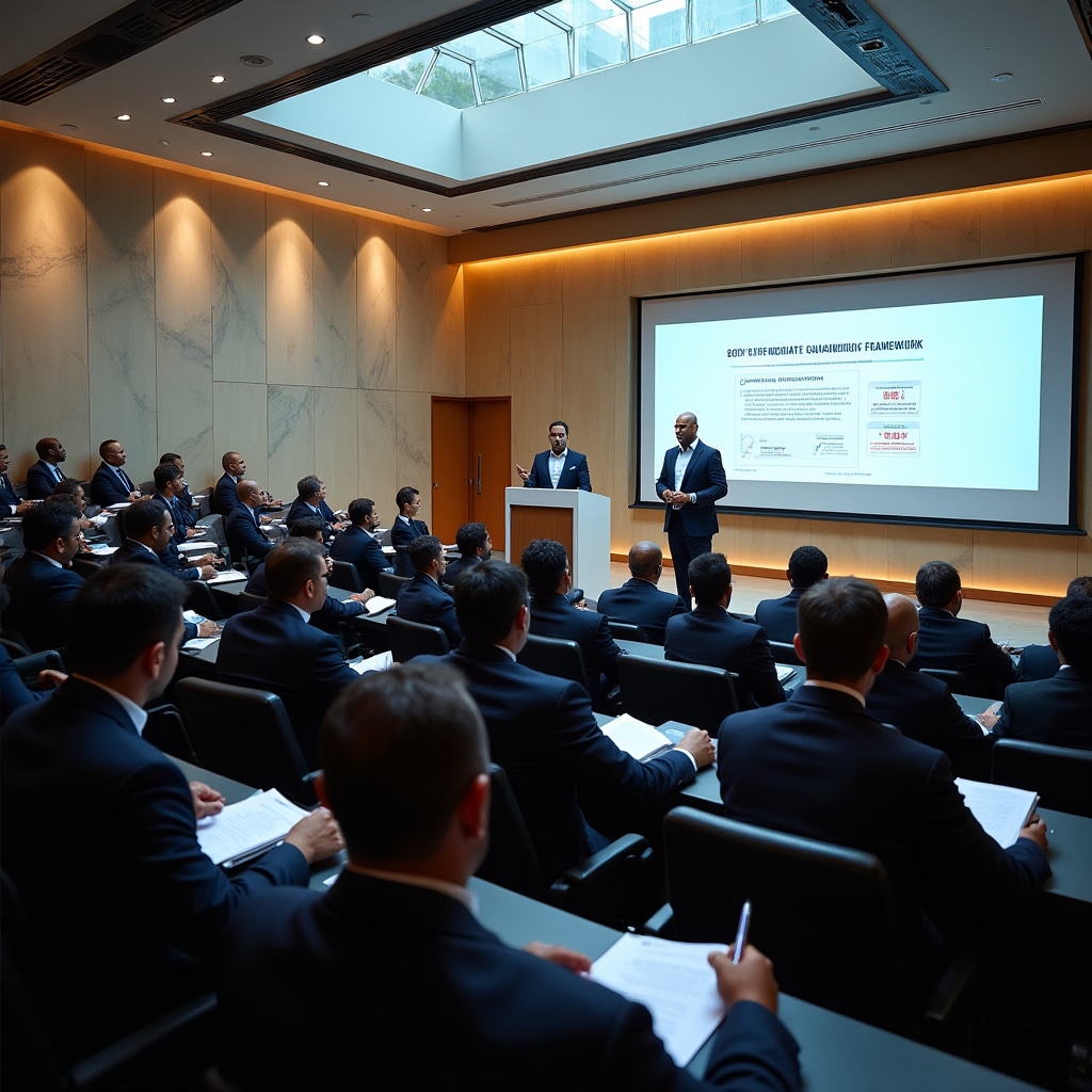 Professional training environment with engaged participants